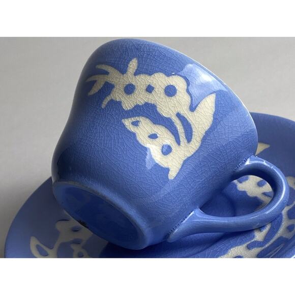 Vintage Cameoware Harker Pottery USA Demi Cup and Saucer c-3.5”x 2” s-5”t - Picture 10 of 13